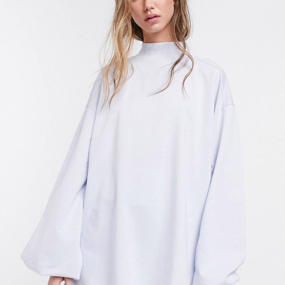 ASOS Lightweight Sweatshirt with Turtleneck - Picture 2 of 3